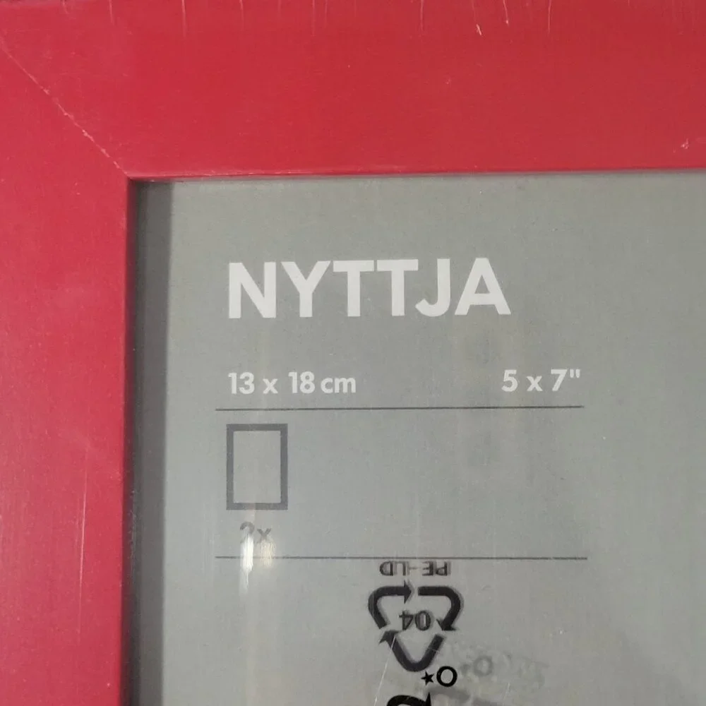 IKEA NYTTJA Picture Frame Sets 5x7 Inch‎ Red Blue Set of 4 Discontinued Sealed